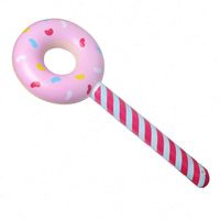 Bâton gonflable créatif en PVC en forme de donut, jouet sucette coloré
