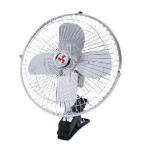 Car Electric Fan 6-inch Automatic Crank Fan 360 Rotating with Suction Cup Car Cooling Fan