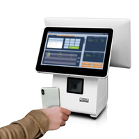 POS-терминал для бизнеса ABS All-in-One, модель 6000, с двумя экранами, Intel J1900, емкостный сенсорный экран, кассовый аппарат