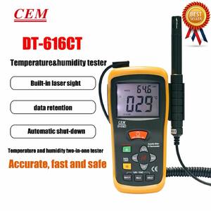 DT - 616CT Temperatura Umidade <span class=keywords><strong>Tester</strong></span>, termômetro infravermelho com mira a laser para laboratório/uso industrial - Product Image 2