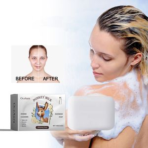 OceAura Savon au <span class=keywords><strong>lait</strong></span> <span class=keywords><strong>d</strong></span>'ânesse naturel et biologique Bain corporel Savon hydratant nettoyant blanchissant au <span class=keywords><strong>lait</strong></span> <span class=keywords><strong>d</strong></span>'ânesse - Product Image 1