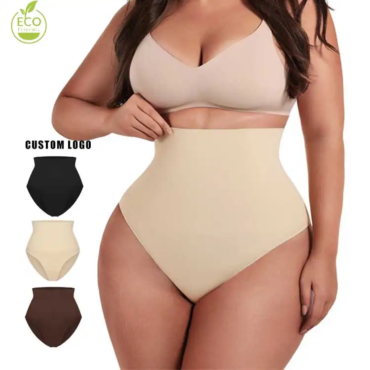 Hexin grosir pakaian ramah lingkungan pengontrol perut pinggang tinggi pembentuk bokong pengangkat mulus shapewear celana pendek untuk wanita