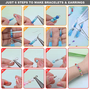 Ximai 1960มม. คุณภาพสูง6มม. พร้อมชุดลูกปัดมุก ABS สำหรับชุดเครื่องประดับสร้อยข้อมือ - Product Image 4