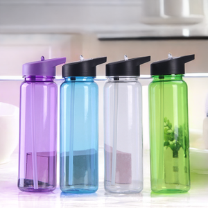 Vente chaude Produits 2023 <span class=keywords><strong>Tristan</strong></span> 800Ml Bouteille D'eau Transparente En Plastique Mangeur 24 Oz 750Ml Botilito De Agua Bouteille D'eau Avec Paille - Product Image 1