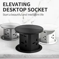 Nouvelle prise Pop up 4 sorties interrupteur de table caché prise à ressort de table de charge sans fil avec 2 USB