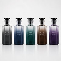 Parfum de marque privée LF, flacon gris dégradé, bouchon noir, parfum boisé oud longue durée, parfum pour homme, cadeau d'affaires, OEM ODM