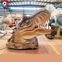 Siège de dinosaure interactif géant personnalisable fait main pour extérieur, idéal pour la décoration de parcs, les accessoires photo et les centres commerciaux