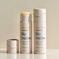 Tube de baume à lèvres personnalisé avec logo, fait main, écologique, recyclable, biodégradable, emballage en carton pour bâtonnets de déodorant à poussoir