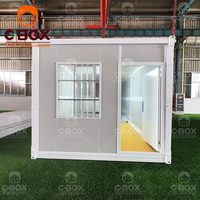Cbox prêt à l'emploi Installation de 15 minutes 20 pieds Chambre temporaire préfabriquée Maison de conteneur pliante