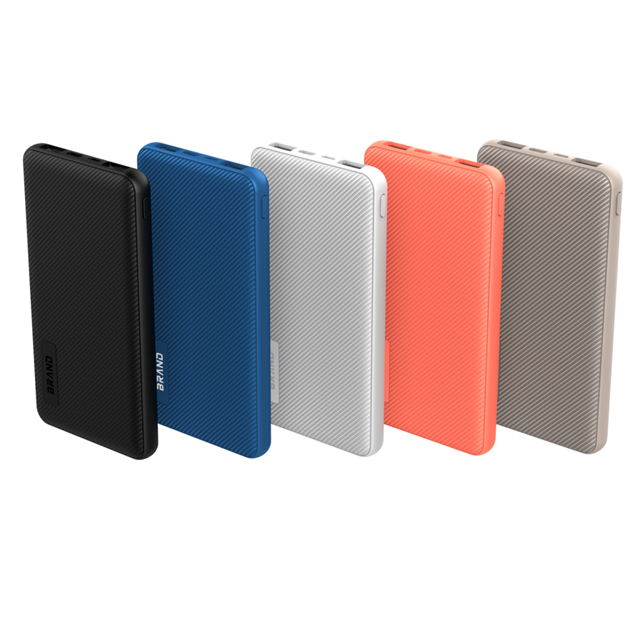 Multi Colored Plastic 10000mAh Slim Power Bank For Mobile Phone
