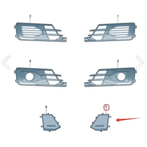 Pour AUDI A6 C7PA 2016-2018 Cadre <span class=keywords><strong>de</strong></span> phare antibrouillard OE 4G0807245C 4G0807246C Non destructif - Product Image 4