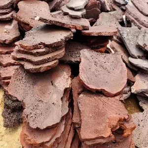 야외 타일 레드 블랙 화산 용암 돌 용암 경석 벽 장식용 용암 바위 패널