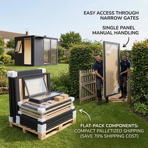 Cocovia - Módulo Prefabricado de Aluminio para Jardín con Diseño Moderno para Uso en Oficinas |   Montaje Sencillo en 2 Horas - Product Image 5