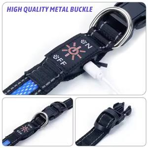 Collar personalizado de noche antipérdida IPX7 impermeable recargable para mascotas con soporte para <span class=keywords><strong>Airtag</strong></span>, Collar de perro LED personalizado - Product Image 6