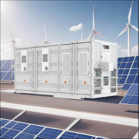 Système de stockage de batteries LiFePO4 conteneurisé sur mesure avec refroidissement liquide, compatible énergie solaire et éolienne, pour l'intégration d'énergies renouvelables et la recharge rapide DC des véhicules électriques