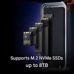 Carcasa para <span class=keywords><strong>Disco</strong></span> <span class=keywords><strong>Duro</strong></span> Lexar E750 USB4, 40 Gbps <span class=keywords><strong>Thunderbolt</strong></span> 4 M.2 NVMe, Carcasa Portátil para <span class=keywords><strong>Disco</strong></span> <span class=keywords><strong>Duro</strong></span> para Computadoras Portátiles Mac Mini Tipo C - Product Image 6