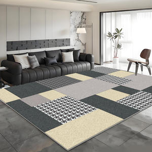 Alfombra de Estilo Nórdico, Rectangular, a Rayas, de Fibra de Poliéster, para Sala de Estar, Dormitorio, Decoración del Hogar, H-025-2, Limpieza Localizada - Product Image 5