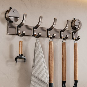 Blue Vine Suction Cup Hook 5 Hooks Removable Wall Mounted For Bathroom Shower Door - Product Image 3