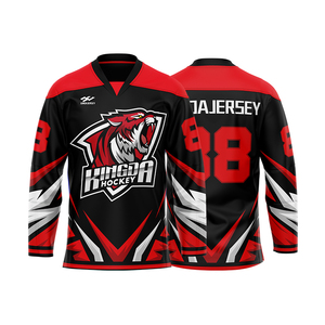 Factory Direct Price Free Design Neueste Eishockey Team Shirt Langarm Custom Authentic Eishockey Trikot - Product Image 5
