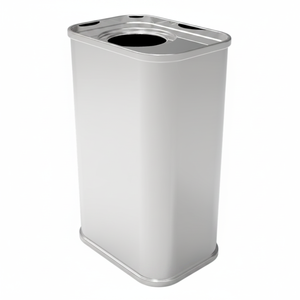Kontensan L596 Rectangular Metal Tin Olive Oil <b>Container</b> 250ml Capacity 43x60x93mm Dimensions 0.25 Lt - Product Image 2