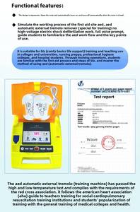 Desfibrilador Externo Automático al por Mayor para Entrenamiento de RCP de Emergencia, Modelo Anatómico para Primeros Auxilios y Ciencias Médicas - Product Image 6