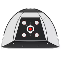 Filet d'entraînement de golf 10x7FT en polyester renforcé de fibre de verre, blanc et noir, durable, pour l'entraînement au swing et aux aides de frappe, idéal pour le chipping