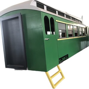 Sculpture de locomotive à vapeur en métal sur mesure, grande taille, montage au sol extérieur, design industriel, durable - Product Image 5