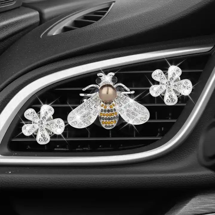 Auto Interior Accessories Aromatherapy Ornament Vent Clip Perfume Diffuser  Diamond Crystal Bling Flower Bee Car Air Freshener - Buy Auto Interior  Accessories Aromatherapy Ornament Vent Clip Perfume Diffuser Diamond  Crystal Bling Flower