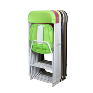 كراسي قابلة للطي بالجملة، 10 قطع، رخيصة وعصرية ومحمولة وملونة للحدائق والأماكن الخارجية وحفلات الزفاف، مصنوعة من المعدن والبلاستيك الأبيض للمناسبات - Product Image 6