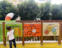Panneau de jeu interactif extérieur pour enfants MT-LYZ010, mur d'activités cognitives en PE, équipement de terrain de jeu sensoriel préscolaire