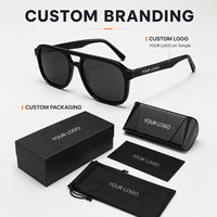 Lunettes de soleil Mellume polarisées rétro en acétate, style étroit, pour hommes et femmes, avec logo personnalisé, monture classique petite, protection UV400, unisexe