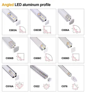 بروفايل ألومنيوم لشريط إضاءة LED ، نحيف للغاية ، مجوف ، خارجي ، 1 م ، 2 م ، 3 م ، 7 من من الألومنيوم