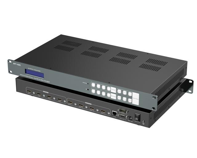 4K 60Hz Seamless HDMI matrix 4x4 4 in 4 Out with Splicing Mode, Web/APP/RS232/LAN/RS232 Control