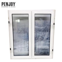 Ventana de PVC Económica con Vidrio Templado y Persiana para Cocina de Apartamento y Uso en Hoteles