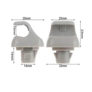 Car Sun Visor <b>Clips</b> And <b>Hooks</b> 35mm 25mm For Honda Accord Civic CRV Gray Beige PE Material - Product Image 1