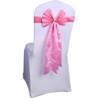 Rubans et nœuds en satin pour chaises de mariage, d'anniversaire, de banquet, de réception et de chaises pliantes