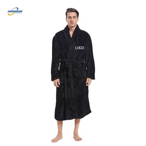 Kadın erkek flanel bornoz pijama 2025 sonbahar kış katı peluş çift bornoz kalın sıcak kadın Robe Dropshipping - Product Image 1