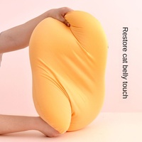 Coussin ventre de chat en mousse à mémoire de forme à récupération lente, ultra-doux et moelleux, avec zones courbées haute et basse, soutien cervical et conception anti-affaissement