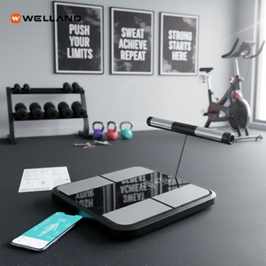 Balance connectée Bluetooth à affichage numérique pour la composition corporelle, grand écran VA, 8 capteurs électrodes, <span class=keywords><strong>mesure</strong></span> intelligente, vente chaude - Product Image 1