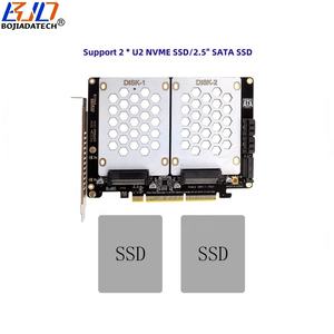 Tarjeta Adaptadora Convertidora PCI-E 4.0 X8 X16 a 2 Puertos SFF-8639 U.2 para SSD U2 NVME y SATA de 2.5 Pulgadas, Compatible con Bifurcación PCIe X4X4 - Product Image 3
