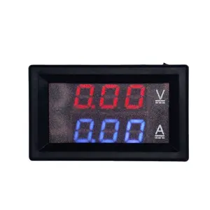 Voltmeter Digital Mini, Voltmeter Digital 0.28 "Biru Merah Dual LED, Ammeter DC 100V 10A Panel Amp Volt Meter Arus Ac Dc