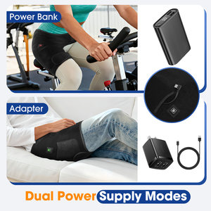 وسادة تدفئة الورك اللاسلكية من النيوبرين مع تدليك حراري وتحكم بالوقت لتخفيف آلام الورك والعلاج بالضوء الأحمر - Product Image 6