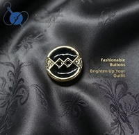 Boutons en émail noir et or avec motif diamant pour chemise, manteau en métal, coupe-vent, veste, pull