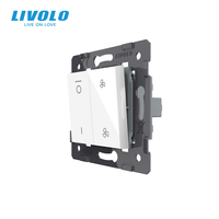 Livolo – Contrôleur mural mécanique double lumière et ventilateur, type US, haute durabilité, pour systèmes de ventilation de ventilateurs de plafond commerciaux et hôteliers