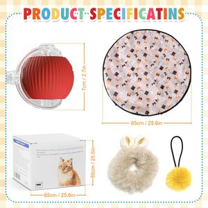 Wiederauf ladbare elektrische interaktive Katzen spielzeug verstecken suchen Kätzchen zwitschern Bewegung aktiviert umwelt freundliches Oxford-Stoff-Übungs spielzeug - Product Image 4