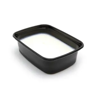 250ml 8.8oz प्लास्टिक कप ढक्कन के साथ takeaway के लिए डेयरी पैकिंग डिस्पोजेबल पनीर क्रीम मक्खन कंटेनर