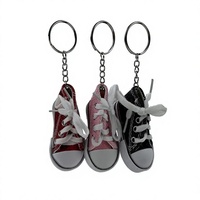 Gantungan Kunci Sepatu Mini Glitter Logo Kustom, Gantungan Kunci Sneaker Kanvas Kecil yang Dipersonalisasi untuk Hadiah Promosi