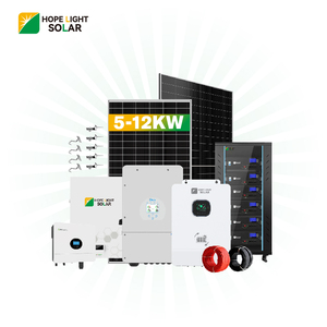 Precio de Fábrica, Sistema Híbrido Trifásico de 5kW, 10kW, 12kW con Almacenamiento de Batería para Energía Solar Doméstica - Product Image 1