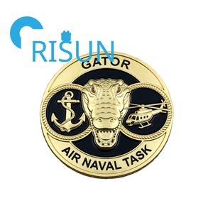 Moneta Commemorativa 3D in Metallo Smaltato a Forma di Coccodrillo, in Lega di Zinco, con Logo Personalizzato, Souvenir <span class=keywords><strong>Florida</strong></span> Gator Alligator, Moneta da Collezione Animale - Product Image 3