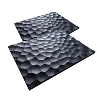 Panneau de décoration murale moderne 3D en forme de vague Mur ondulé en lamelles de bois pour chambre à coucher Hôtel Bureau Gym Hôpital Espaces intérieurs commerciaux